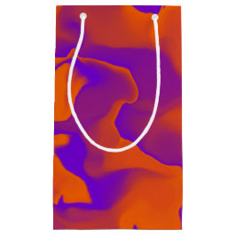 Muster für lila und orangefarbene Waves Kleine Geschenktüte