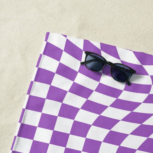 Muster für lila und weiße Karton Strandtuch (Beispiel)