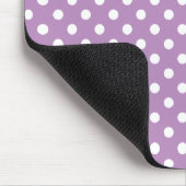 Muster für Lila und weiße Polka-Punkte Mousepad (Ecke)