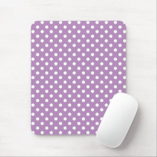 Muster für Lila und weiße Polka-Punkte Mousepad