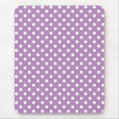 Muster für Lila und weiße Polka-Punkte Mousepad (Vorne)