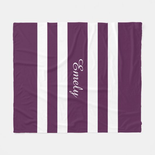 Muster für lila und weiße Streifen Fleecedecke (Vorderseite (Horizontal))