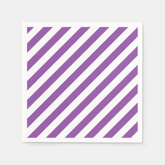 Muster für lila und weiße Streifen Serviette (Vorderseite)