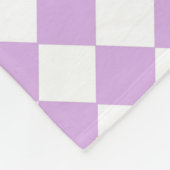Muster für lila und weißes Schachbrett Fleecedecke (Ecke)