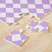 Muster für lila und weißes Schachbrett Puzzle (Seite)