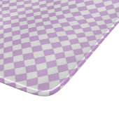 Muster für lila und weißes Schachbrett Schneidebrett (Ecke)