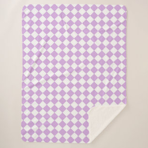 Muster für lila und weißes Schachbrett Sherpadecke
