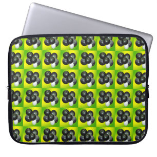 Muster für Limone und gelbe Rasen, Laptopschutzhülle