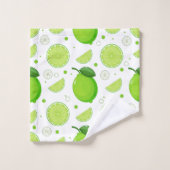 Muster für Limone und Limone Scheiben Badhandtuch Set (Waschlappen)