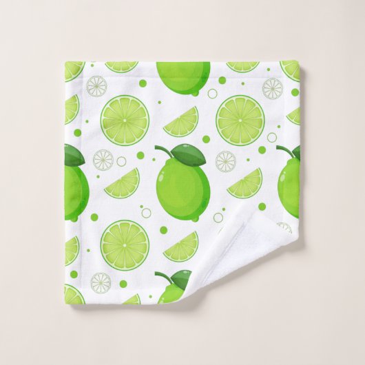 Muster für Limone und Limone Scheiben Badhandtuch Set (Waschlappen)