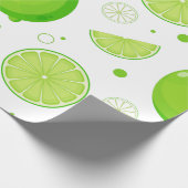 Muster für Limone und Limone Scheiben  Geschenkpapier (Ecke)