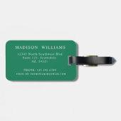 Muster für Limone Weißwaldgrün-Raute Gepäckanhänger (Rückseite horizontal)