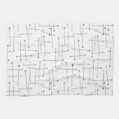 Muster für Linien und Punkte des Funky Mid Century Geschirrtuch (Horizontal)