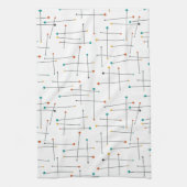 Muster für Linien und Punkte des Funky Mid Century Geschirrtuch (Vertikal)