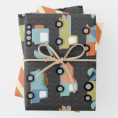 Muster für Lkw in Orange Geschenkpapier Set (Beispiel)