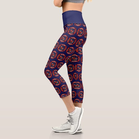 Muster für Logos der Feuerwehr Capri Leggings (Links)