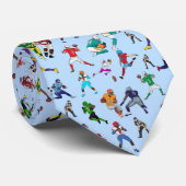 Muster für lustige Fußballspieler Krawatte (Gerollt)