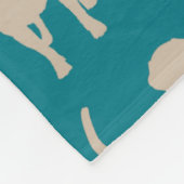 Muster für lustige und liebenswerte Hunde und Welp Fleecedecke (Ecke)