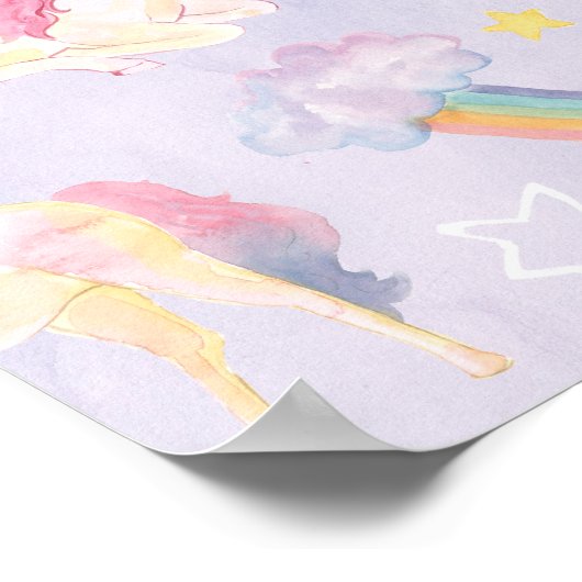 Muster für magische Einhörner Poster (Ecke)