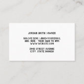 Muster für Makeup- und Haarwerkzeuge Visitenkarte (Rückseite)