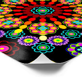 Muster für Mandalas und exotische Früchte Poster (Ecke)