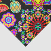 Muster für Mandalas und exotische Früchte Seidenpapier (Detail)