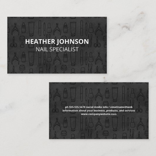 Muster für Maniküre Visitenkarte (Vorne/Hinten)