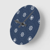 Muster für Maritime Werkzeuge Runde Wanduhr (Winkel)