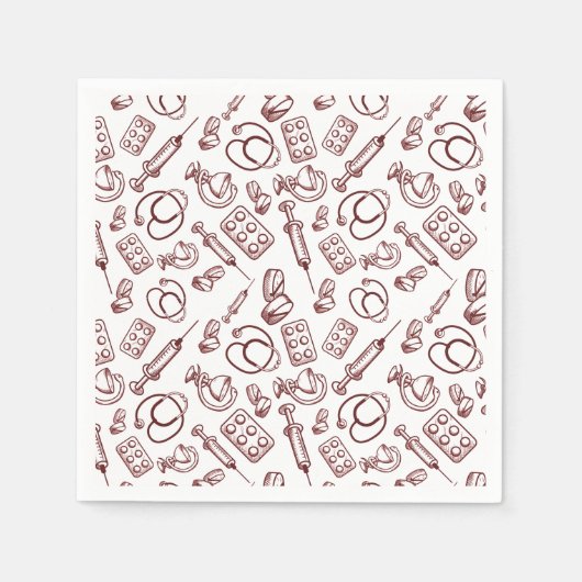 Muster für medizinische Berufe Serviette (Vorderseite)