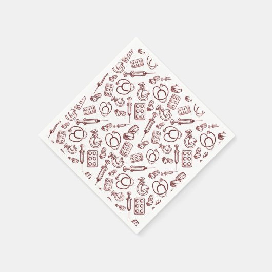 Muster für medizinische Berufe Serviette (Ecke)