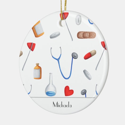 Muster für medizinische Geräte für Ärzte und Krank Keramik Ornament (Links)