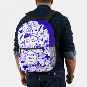 Muster für medizinische Icons Anpassbare Gesundhei Bedruckter Rucksack