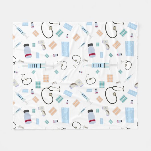 Muster für medizinische Versorgung Fleecedecke (Vorderseite (Horizontal))