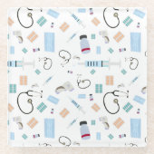 Muster für medizinische Versorgung Glasuntersetzer (Vorderseite)