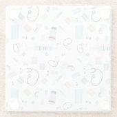 Muster für medizinische Versorgung Glasuntersetzer (Rückseite)