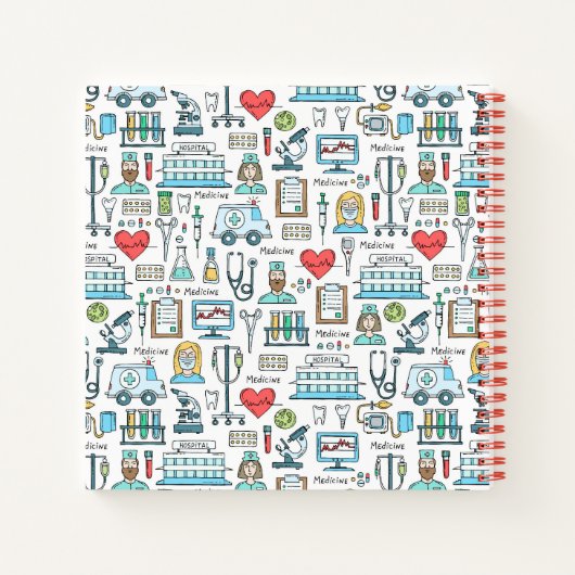 Muster für medizinisches Design Notizblock (Rückseite)
