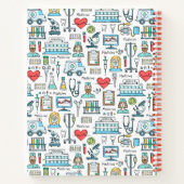 Muster für medizinisches Design Notizblock (Rückseite)