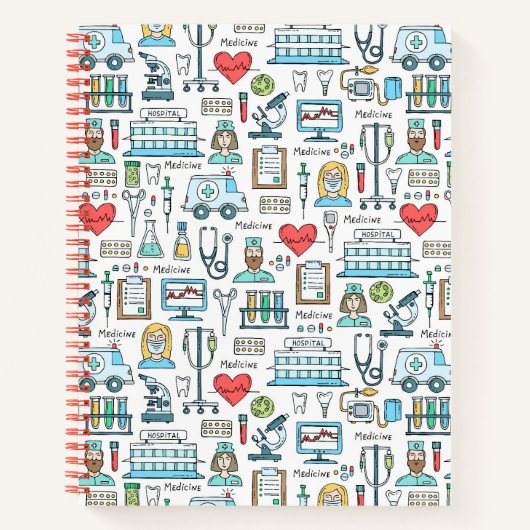 Muster für medizinisches Design Notizblock (Vorderseite)