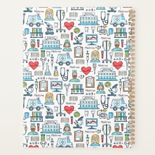 Muster für medizinisches Design Planer (Rückseite)