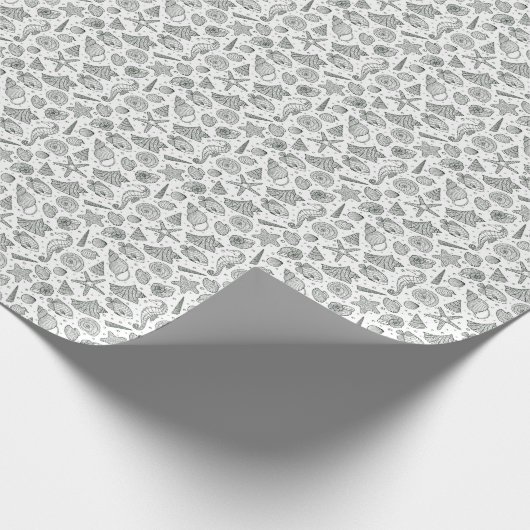 Muster für Meeresbewohner Geschenkpapier (Ecke)