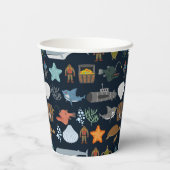 Muster für Meeresbewohner Pappbecher (Rückseite)