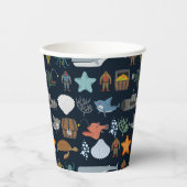 Muster für Meeresbewohner Pappbecher (Vorderseite)