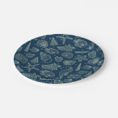 Muster für Meeresbewohner Pappteller (Schrägansicht)