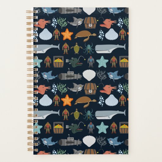 Muster für Meeresbewohner Planer (Vorderseite)