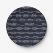 Muster für Meeresknochen Pappteller (Vorderseite)