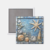 Muster für Meereslebenszyklen Magnet (Vorderseite/Rückseite)