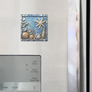 Muster für Meereslebenszyklen Magnet