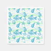 Muster für Meeresskizzen Serviette (Vorderseite)