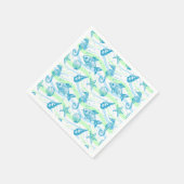 Muster für Meeresskizzen Serviette (Ecke)