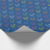 Muster für mehrfarbige Ankerboote Geschenkpapier (Ecke)
